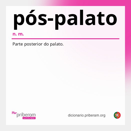 Significado de pós-palato