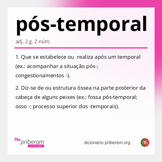 Significado de pós-temporal