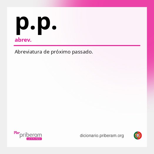 Significado de p.p.