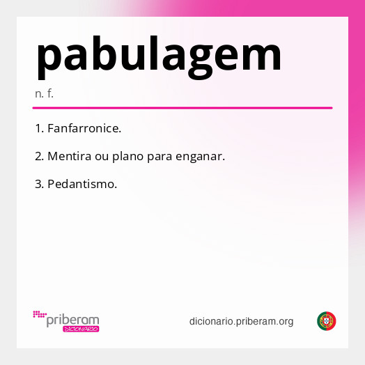 Significado de pabulagem