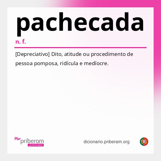 Significado de pachecada