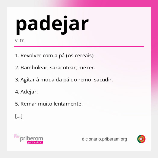 Significado de padejar