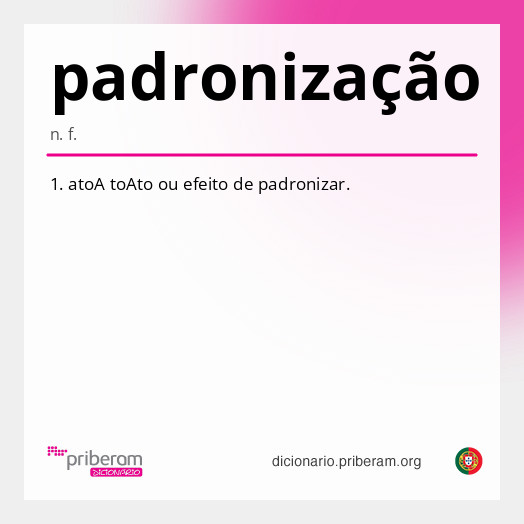 Significado de padronização