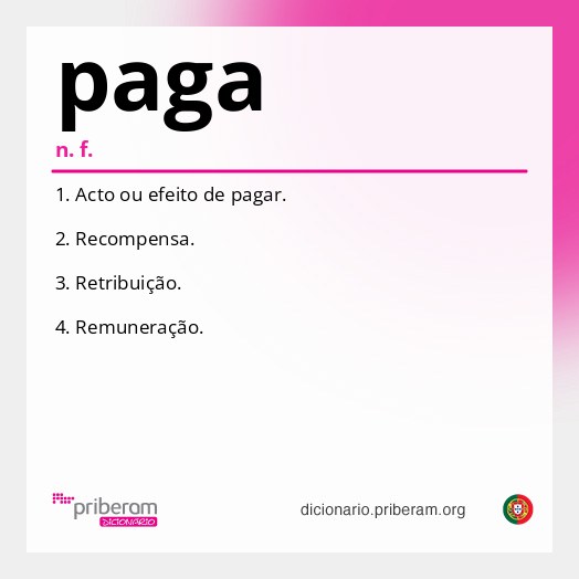 Significado de paga