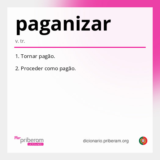 Significado de paganizar