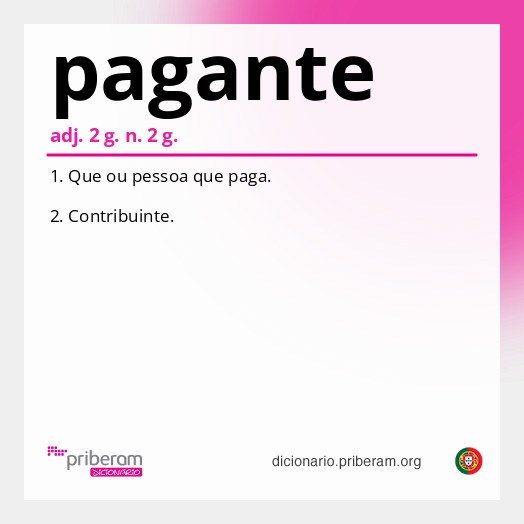Significado de pagante