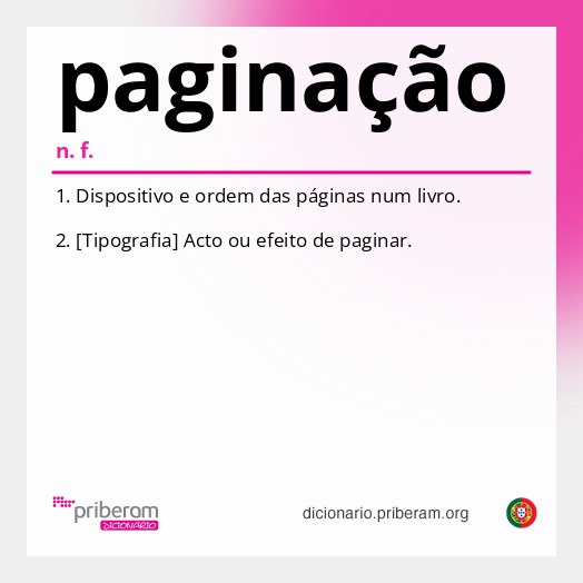Significado de paginação