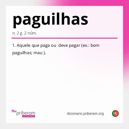 Significado de paguilhas
