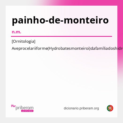 Significado de painho-de-monteiro