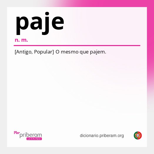 Significado de paje