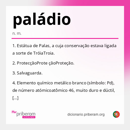 Significado de paládio