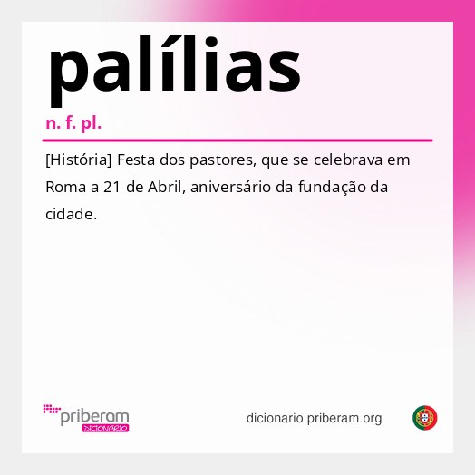 Significado de palílias