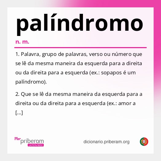 Significado de palíndromo