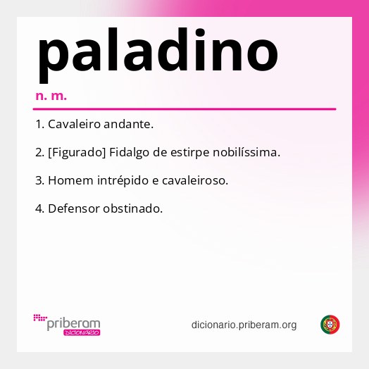 Significado de paladino