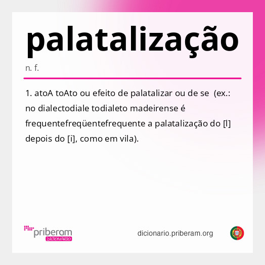 Significado de palatalização