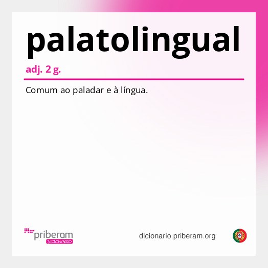 Significado de palatolingual