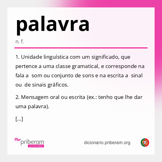 Significado de palavra