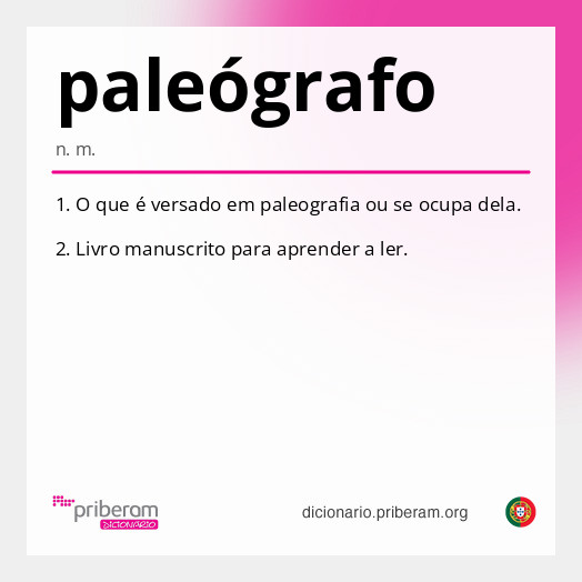 Significado de paleógrafo