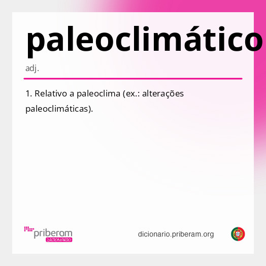 Significado de paleoclimático