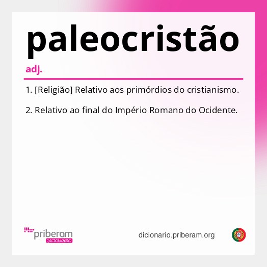 Significado de paleocristão