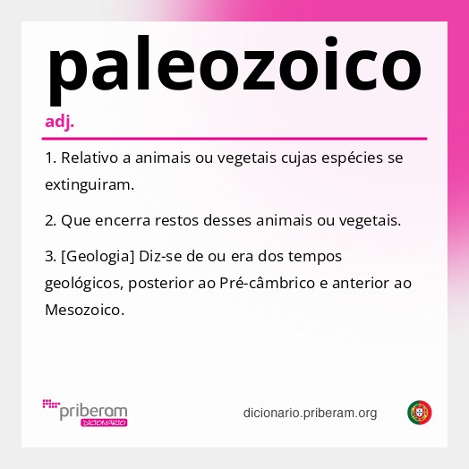 Significado de paleozoico