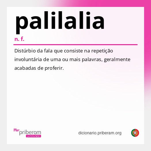 Significado de palilalia