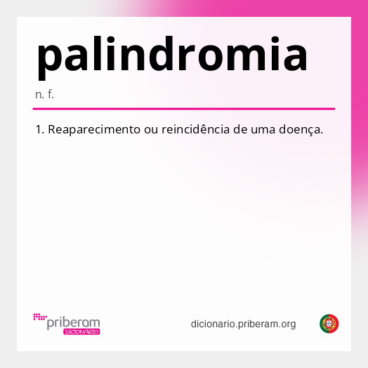 Significado de palindromia