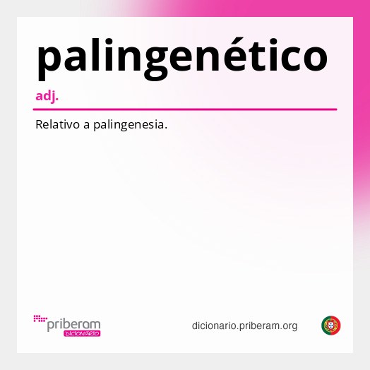 Significado de palingenético