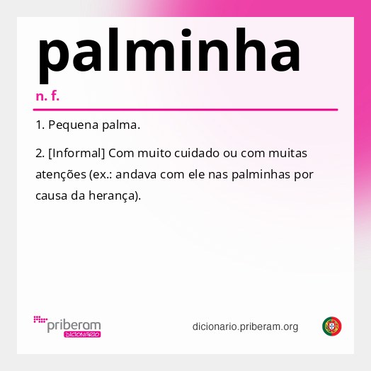 Significado de palminha