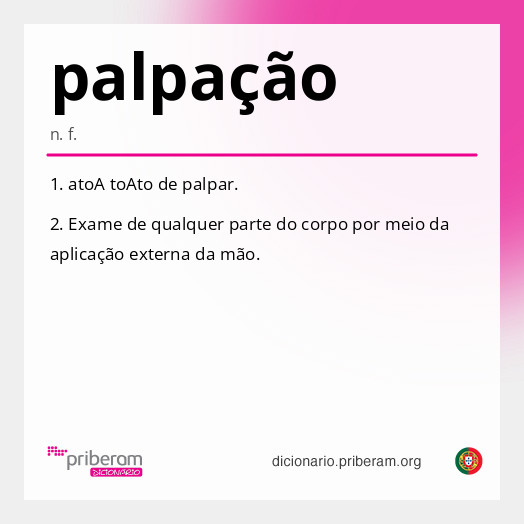 Significado de palpação