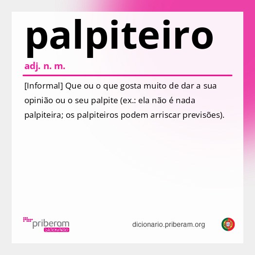 Significado de palpiteiro