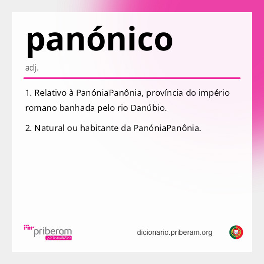Significado de panónico