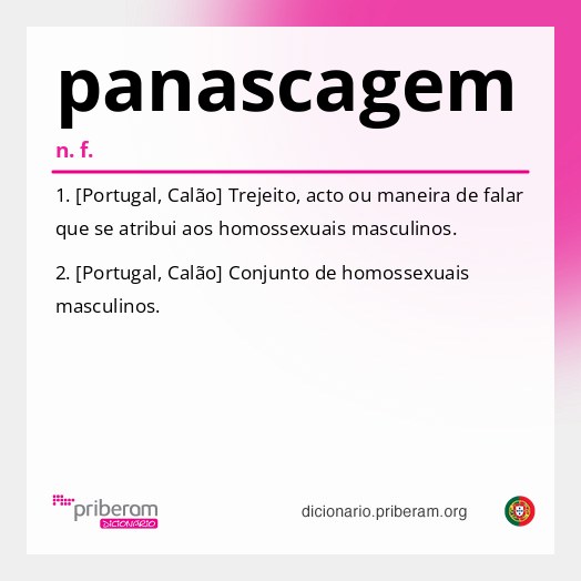 Significado de panascagem
