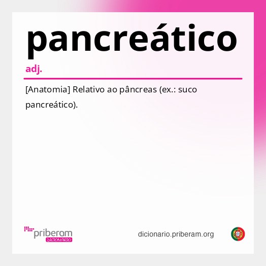 Significado de pancreático