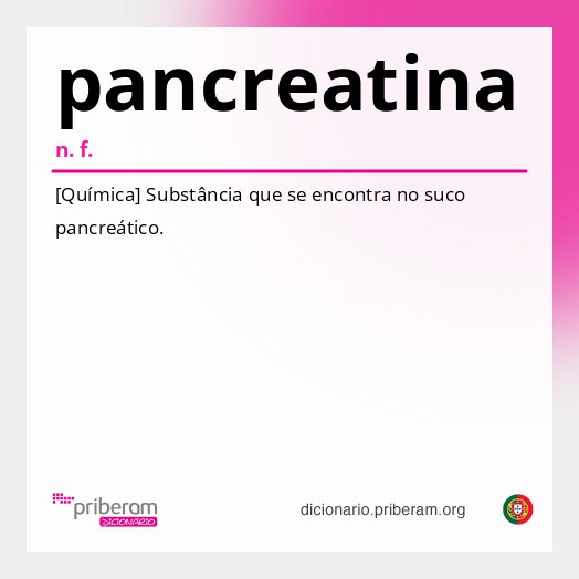 Significado de pancreatina