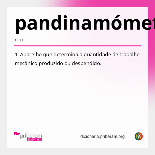 Significado de pandinamómetro