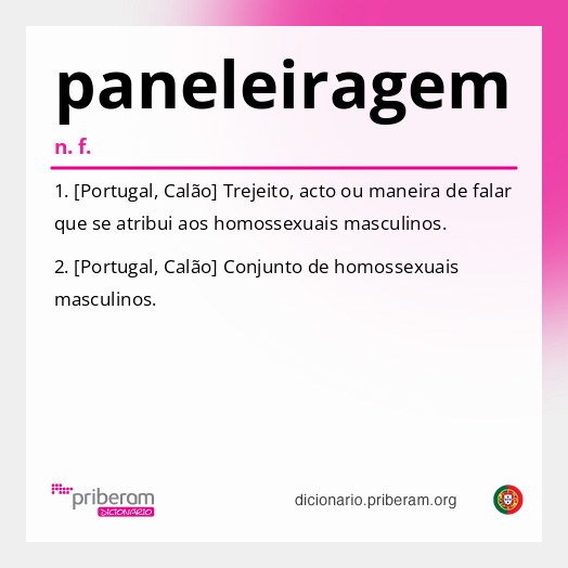 Significado de paneleiragem