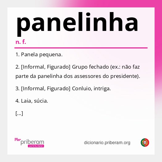 Significado de panelinha