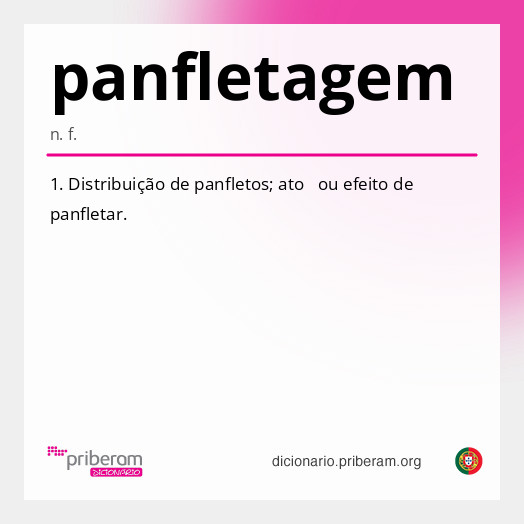 Significado de panfletagem