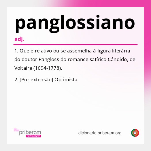 Significado de panglossiano