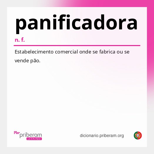 Significado de panificadora