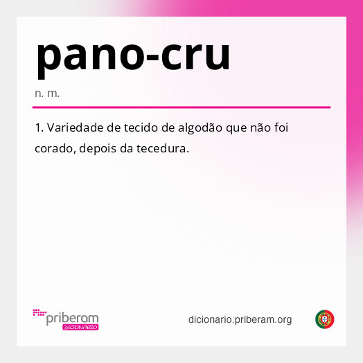 Significado de pano-cru
