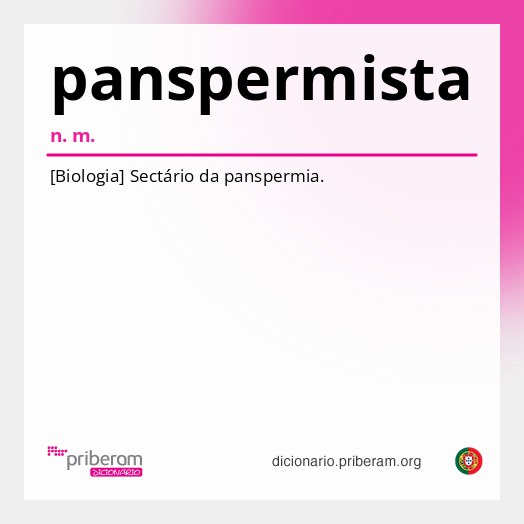 Significado de panspermista