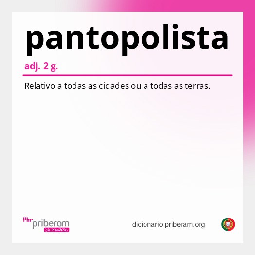 Significado de pantopolista