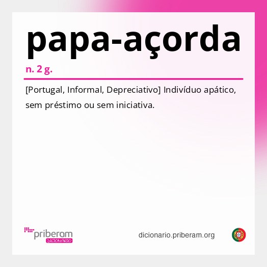 Significado de papa-açorda