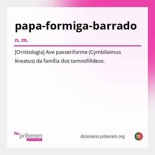 Significado de papa-formiga-barrado