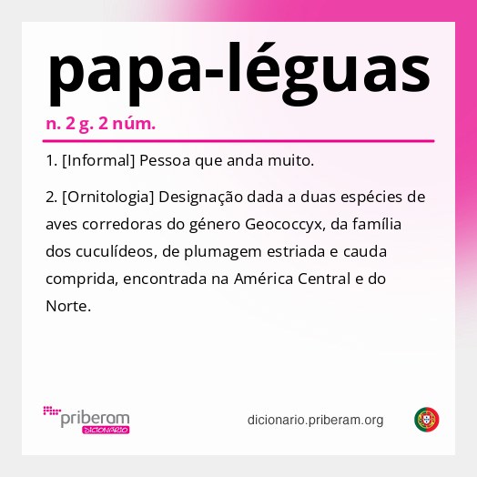 Significado de papa-léguas