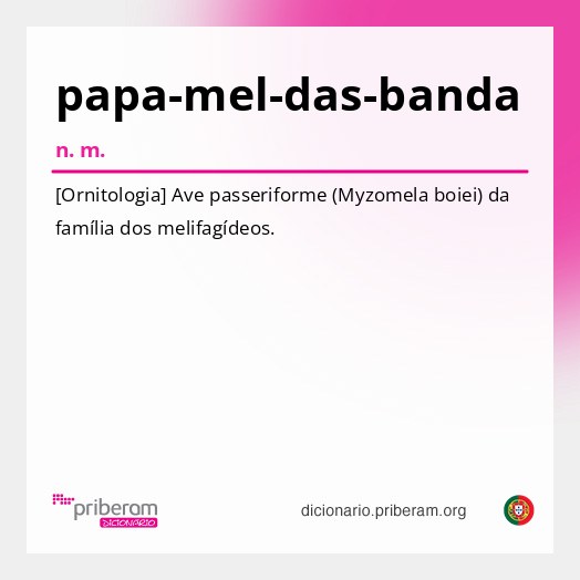 Significado de papa-mel-das-banda