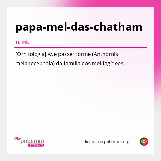 Significado de papa-mel-das-chatham