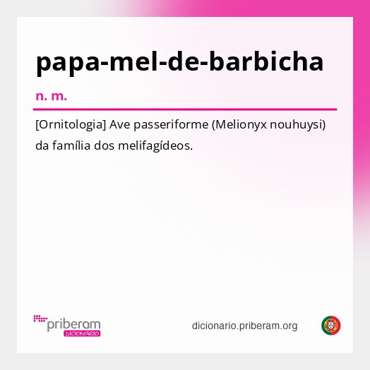 Significado de papa-mel-de-barbicha